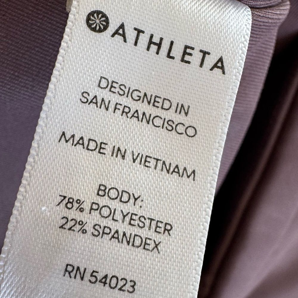 Athleta High Rise Chaturanga Shine Tight Mauve Purple #869055 Womens Size M - Picture 9 of 10